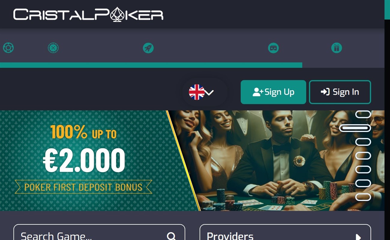 cristalpoker casino Poker Deposit Bonus - 100% Up To €2,000