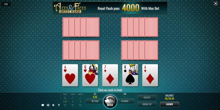 Aces and Faces (Multi-Hand) Video Poker Review
