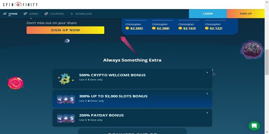 Spinfinity Casino Review