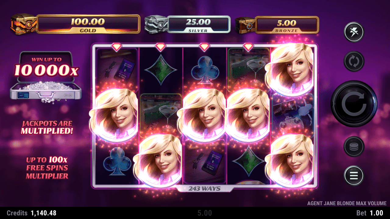 Agent Jane Blonde Max Volume Slot Game Preview – BIG WIN!!!