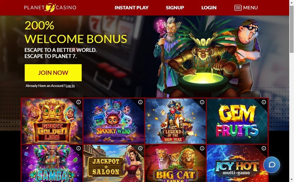 Planet 7 Casino games