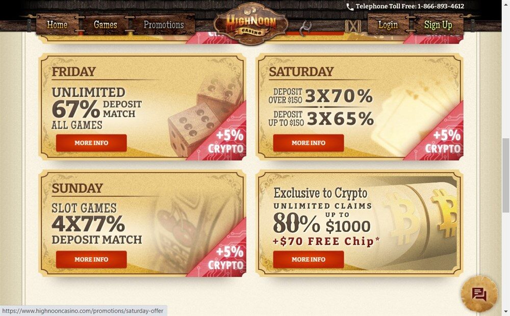 High Noon Casino Bonuses