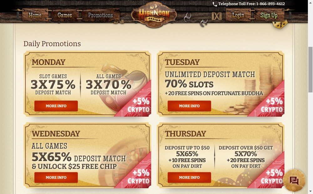 High Noon Casino promotions