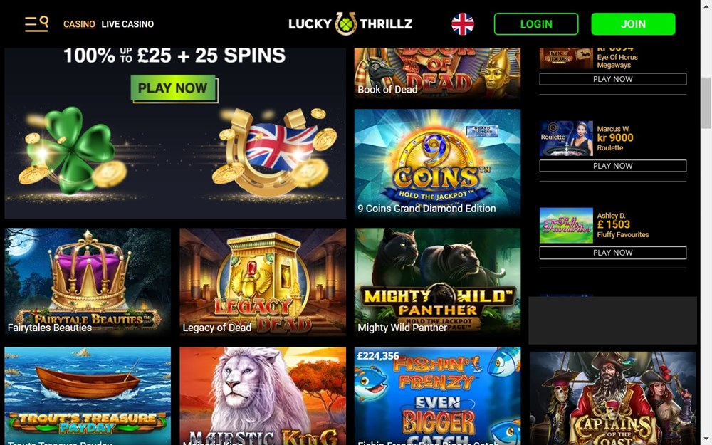 Lucky Thrillz Casino Review