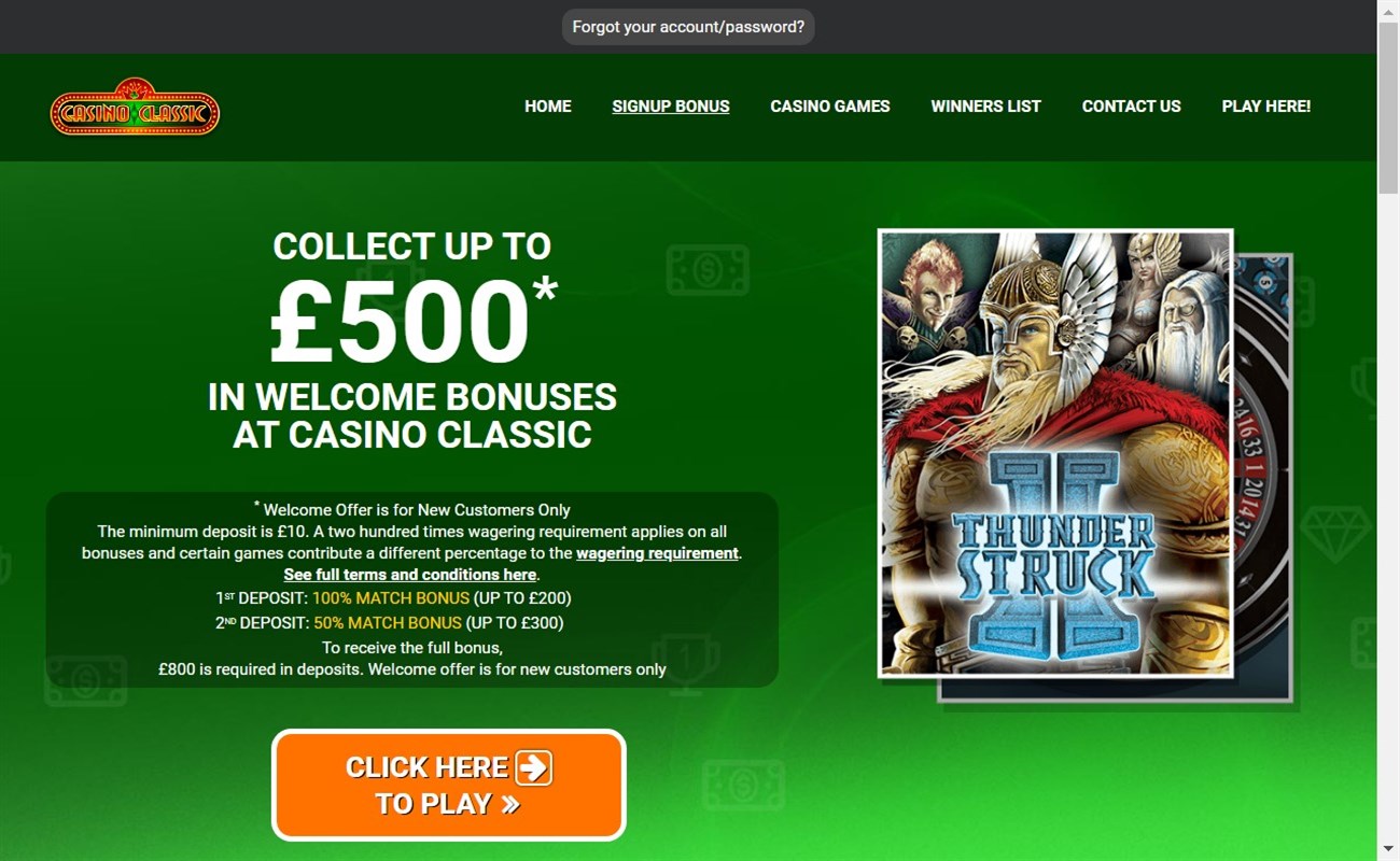 Casino Classic - Games and promotions