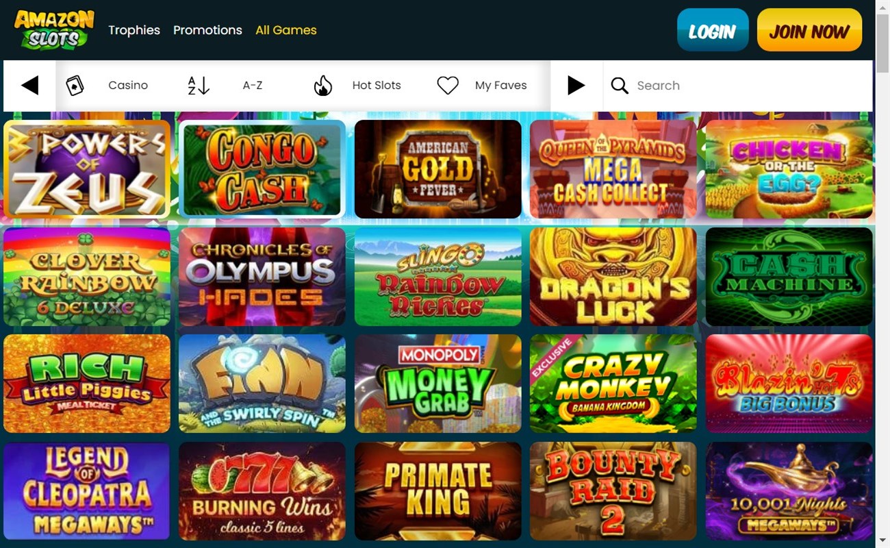 Amazon Slots Casino - Slots and Table games, Progressive Jackpots