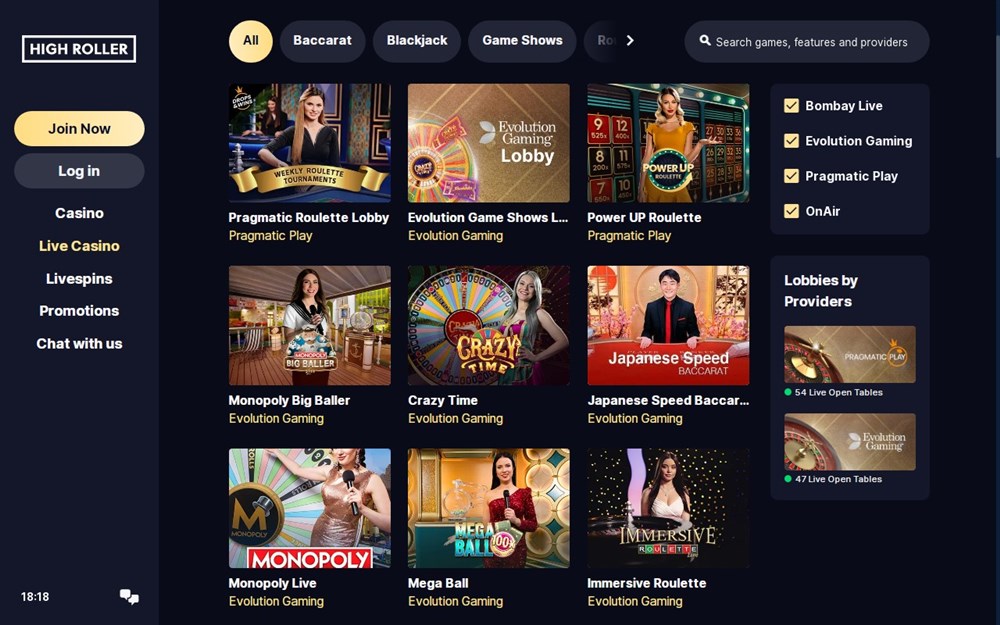 Highroller Live Casino