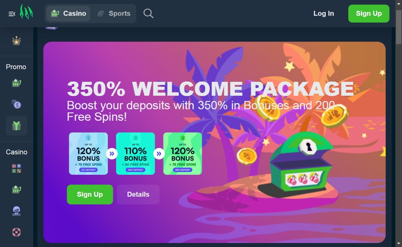 Boost your deposits with 350% in Bonuses and 200 Free Spins!