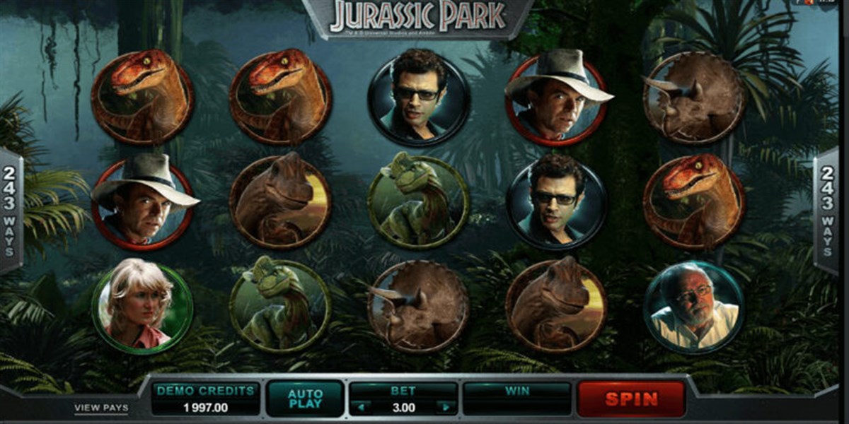 Jurassic Park slot gameplay screenshot