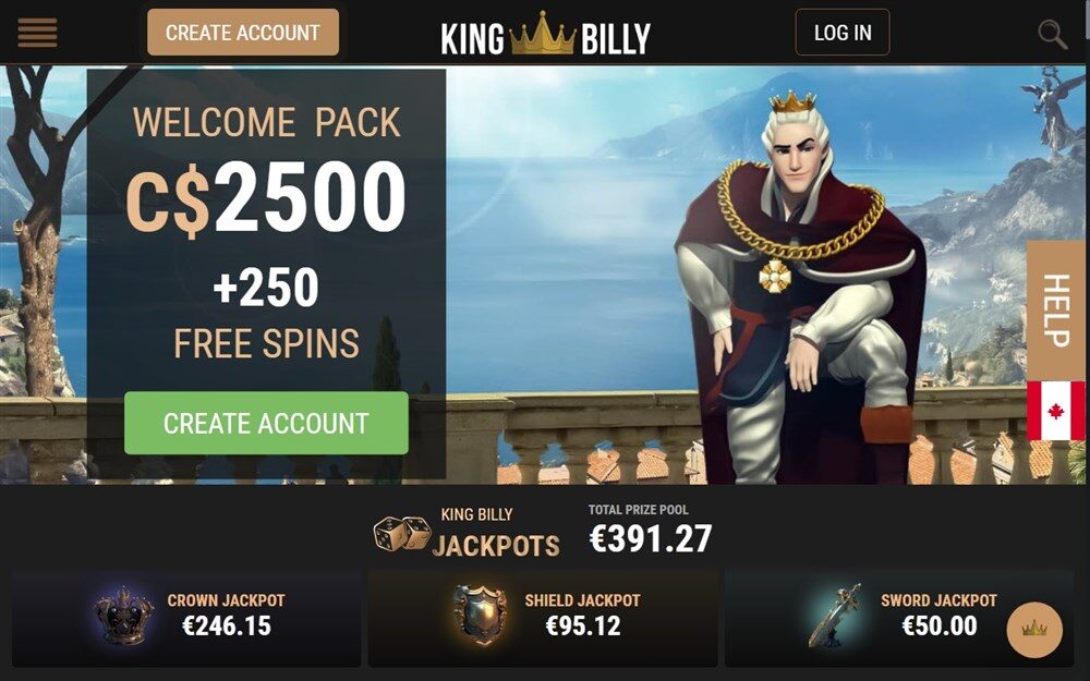 King Billy is One of The Best Online Casinos for Canadian Players