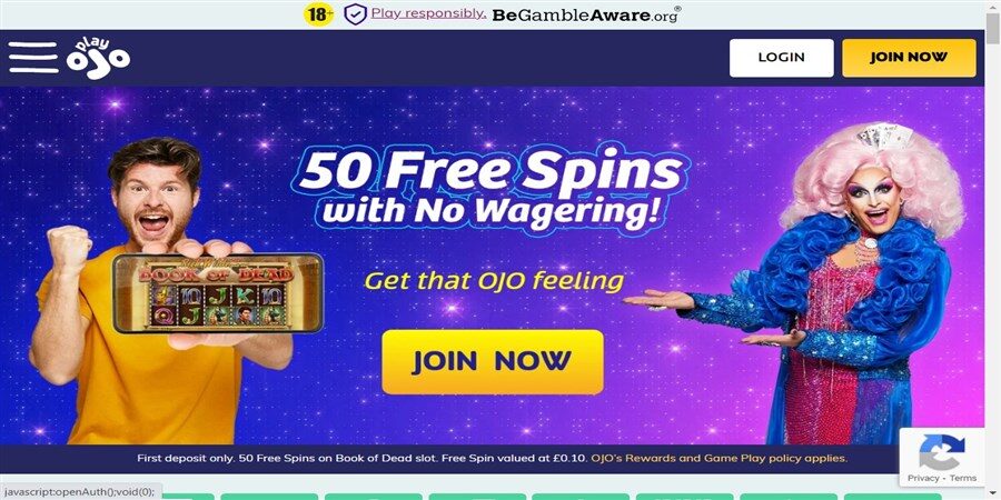 PlayOjo Casino Free Spins