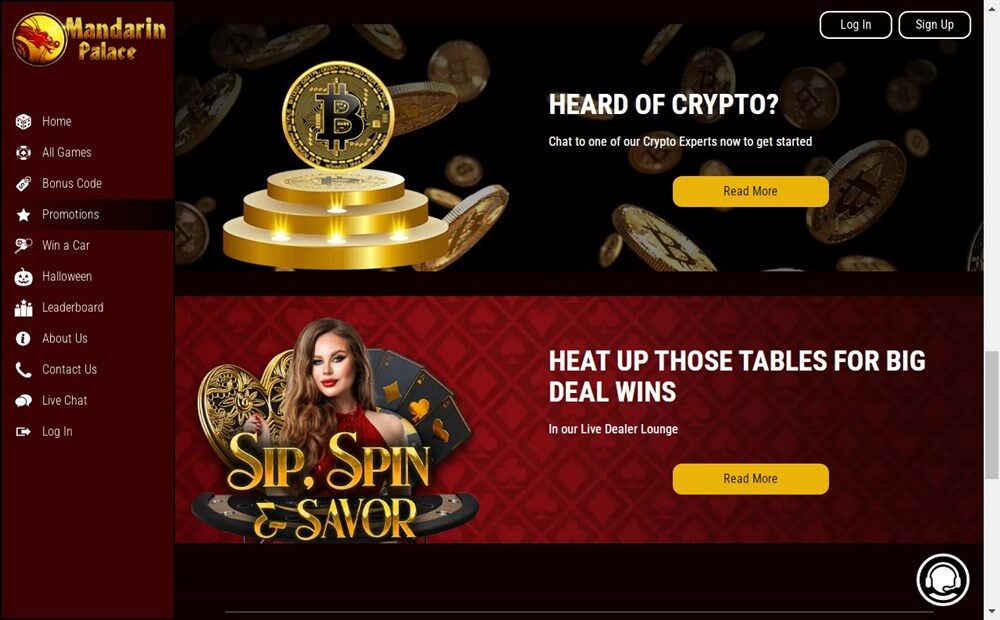 mandarin palace casino bonus