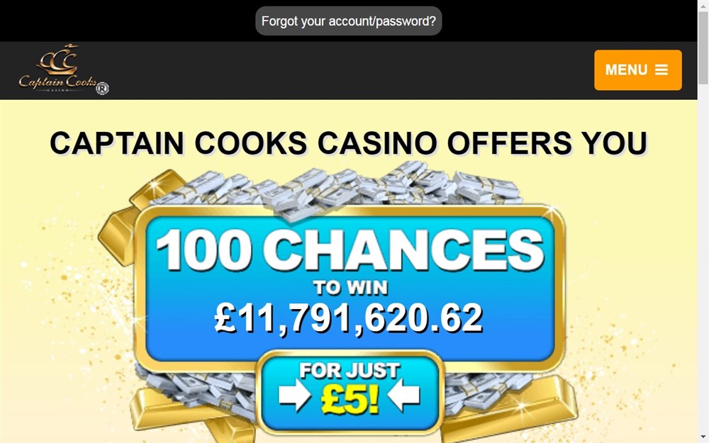 Captain Cooks Casino Bonus