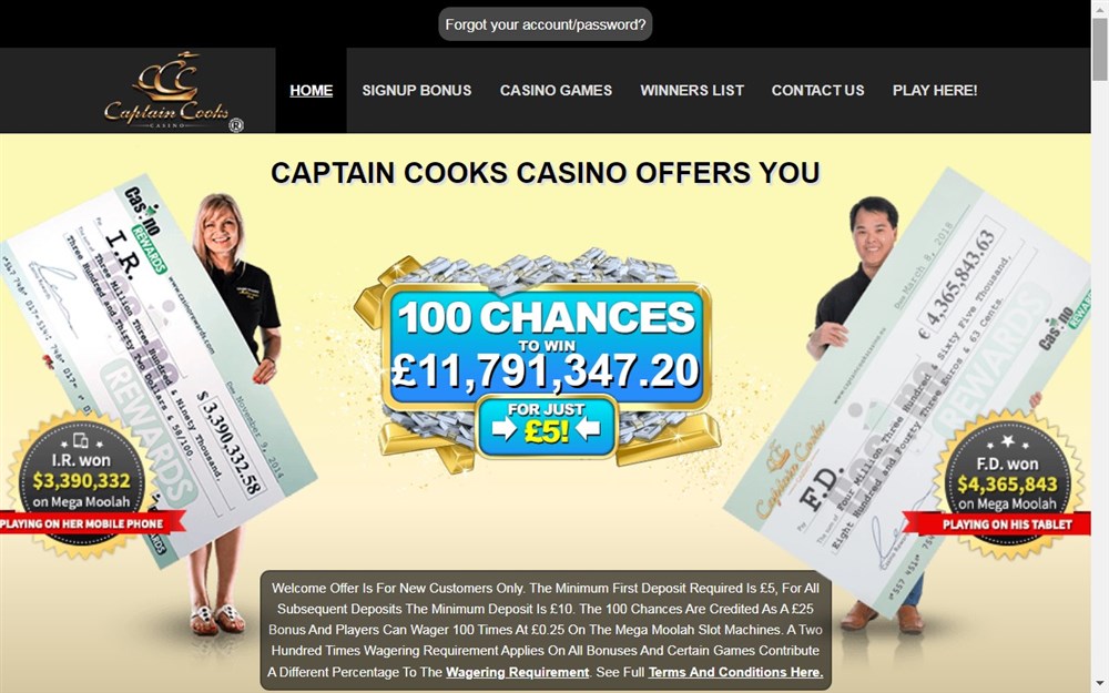 Captain Cooks Casino Review