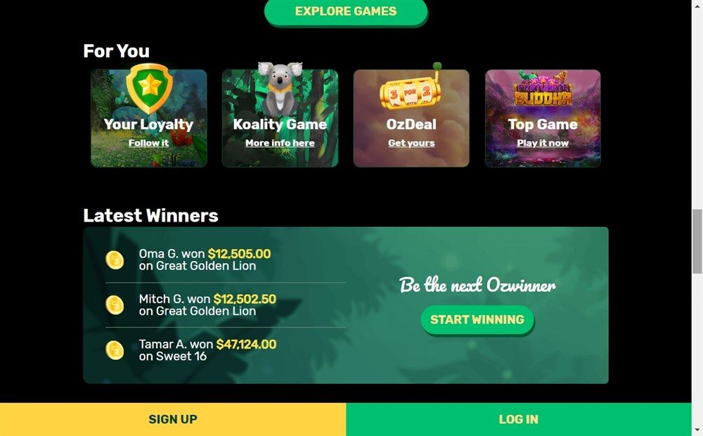 Ozwin Casino Games