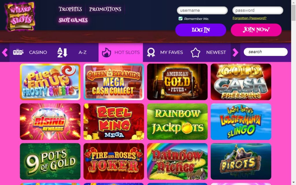 Wizard Slots Casino Games