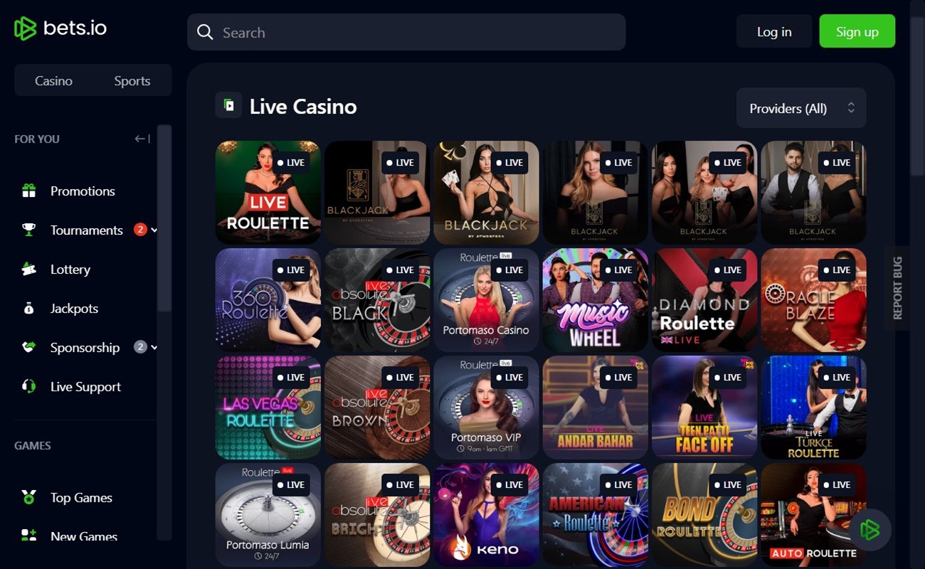 bets.io casino-live dealer games