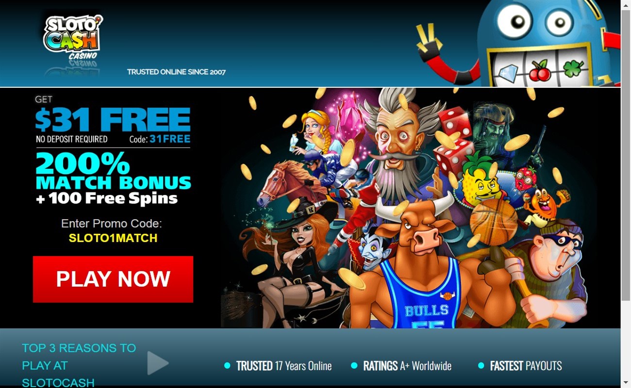 $31 Free (No Deposit Required) + %200Match Bonus + 100 Free Spins